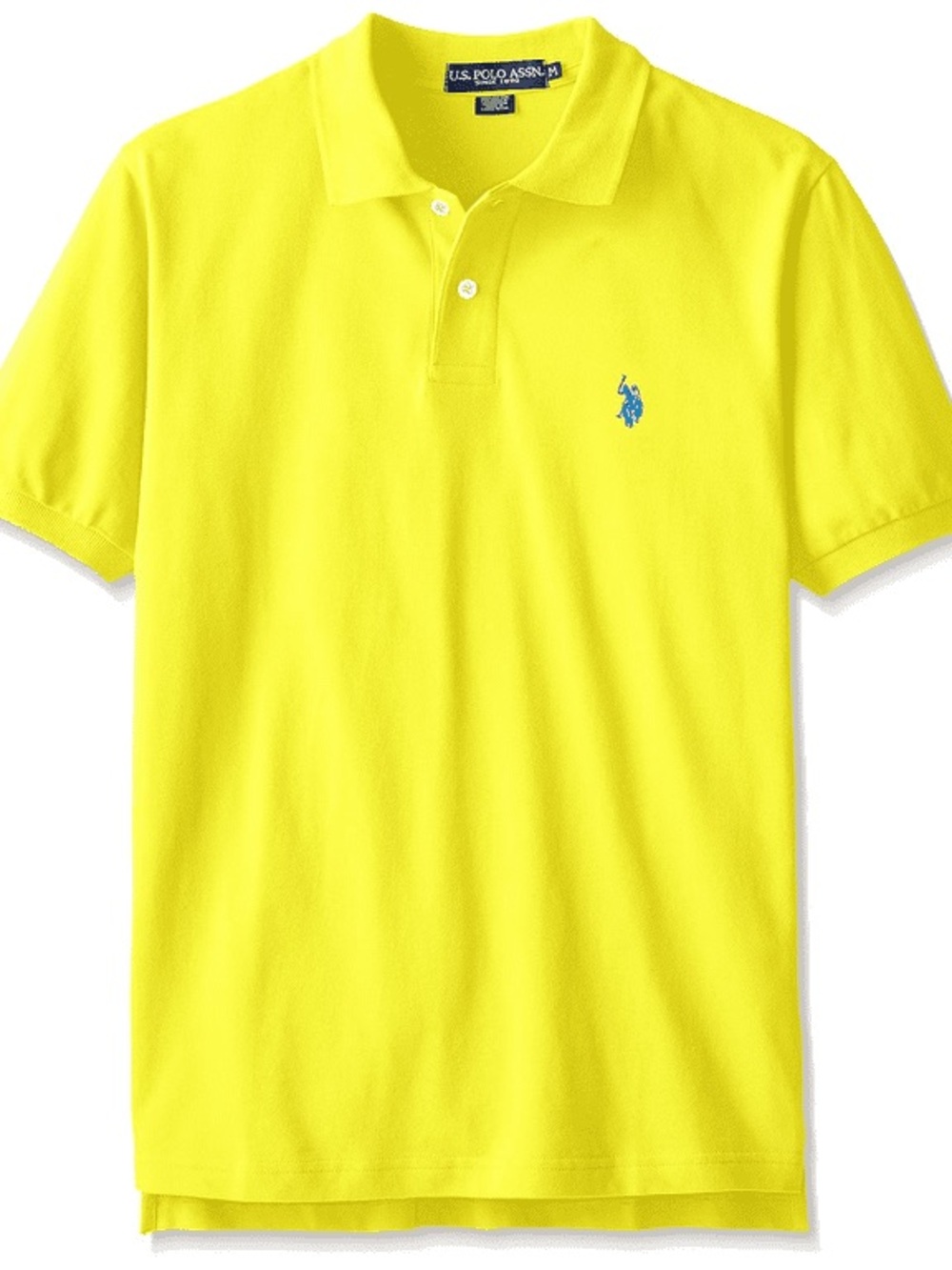 U.S. Polo Assn. Bright Yellow Polo with Blue Logo, XL